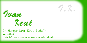 ivan keul business card